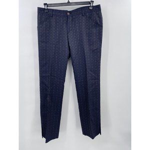 Dolce And Gabbana Blue And Black Wool Blend Trousers Size 50 IT